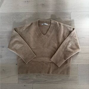Zara Tan V-Neck Sweater